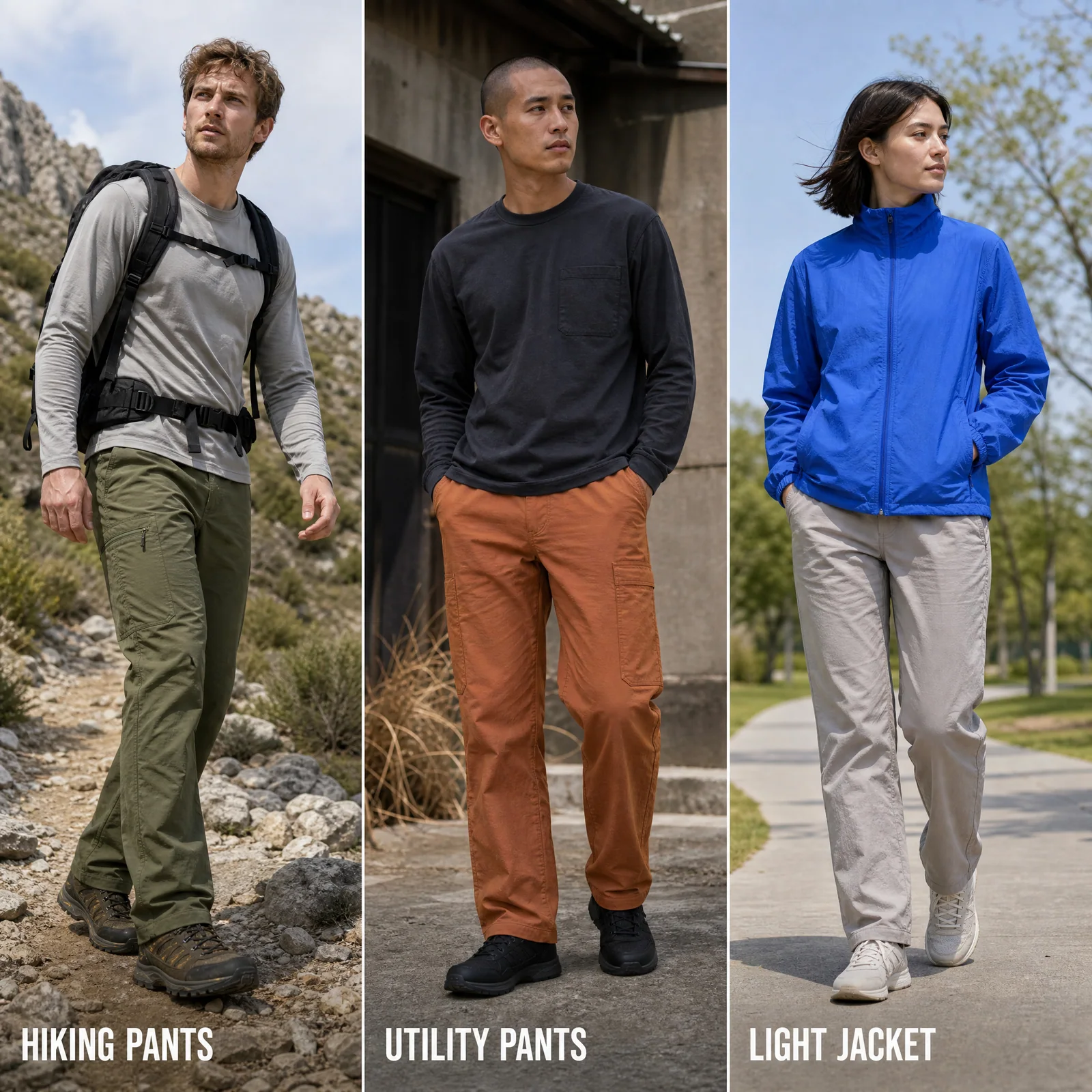 H1634 applications for hiking pants, utility pants and lightweight jackets