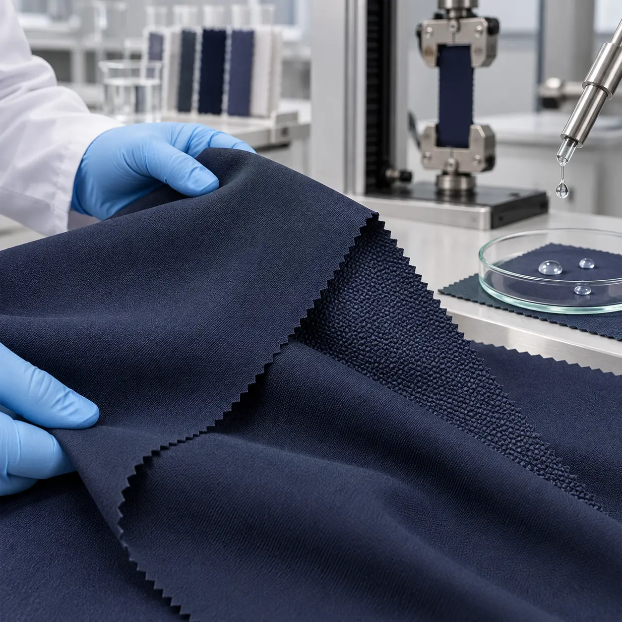 Textile development and third-party performance testing workflow