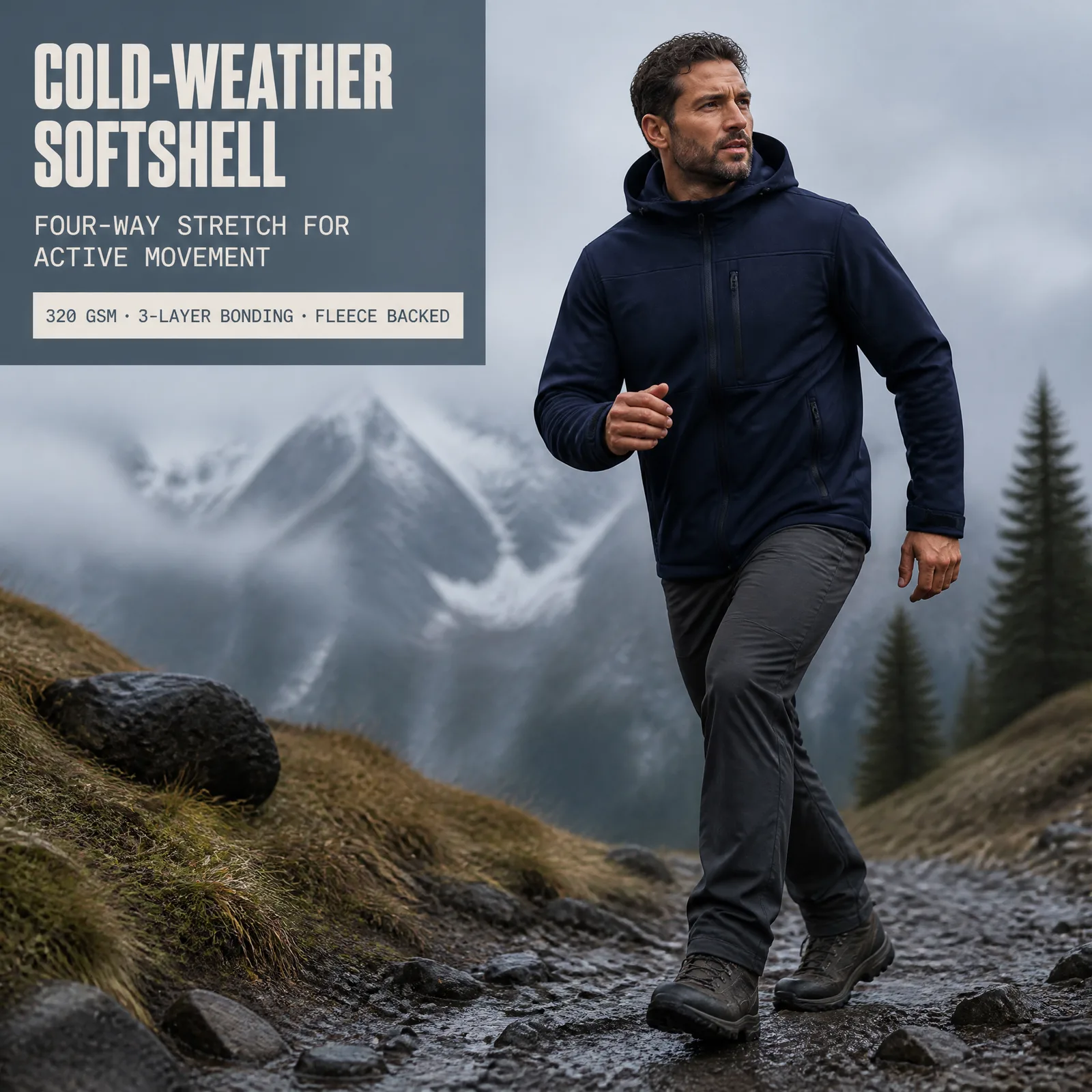 YA0500 garment application visualization for softshell development