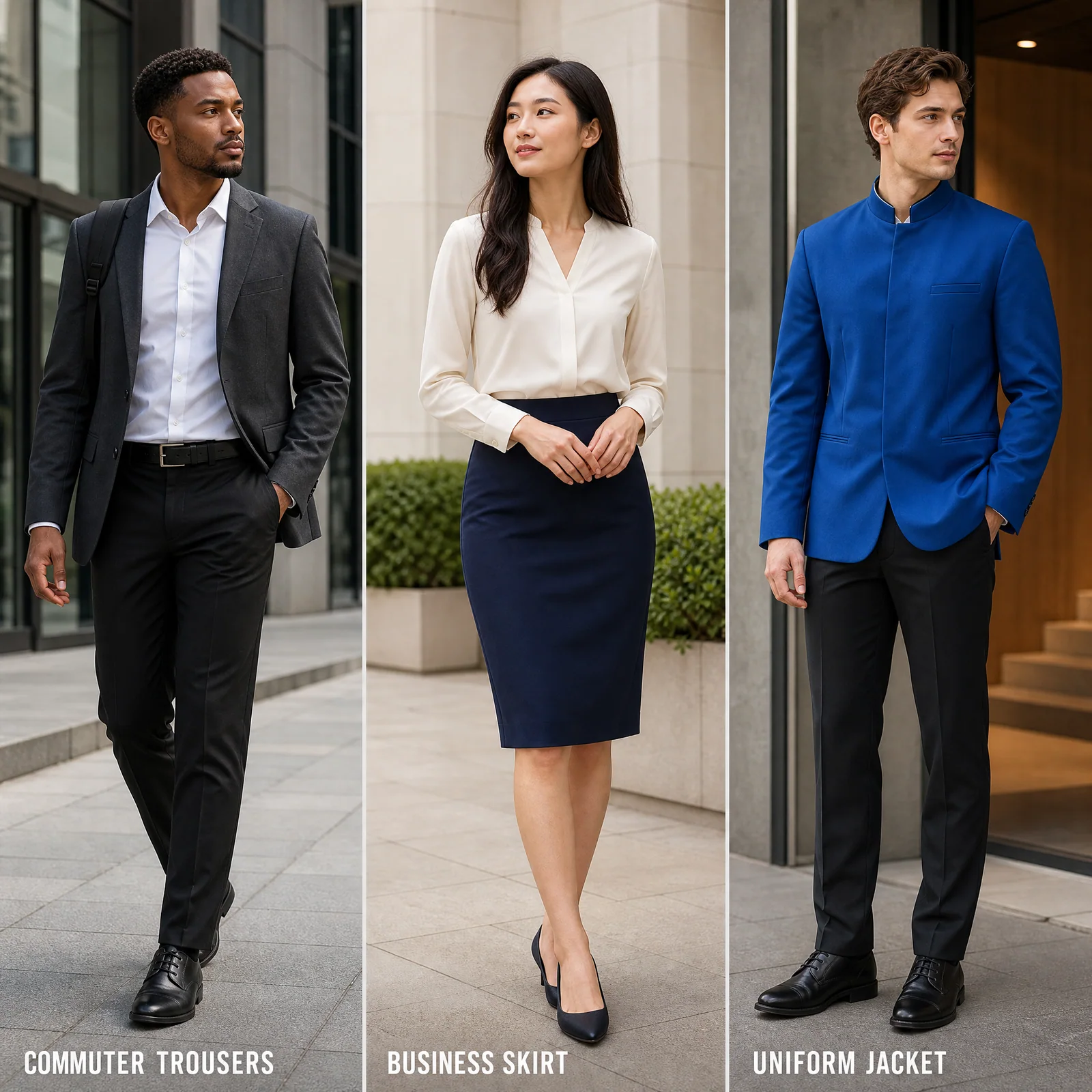 YA1598 applications for commuter trousers, business skirts and uniform jackets