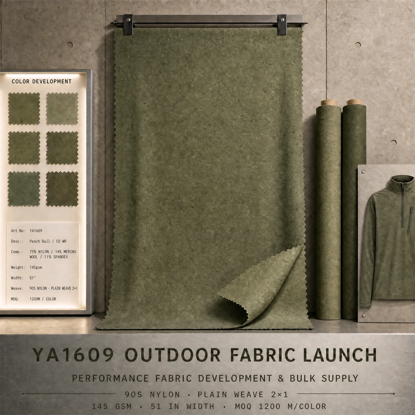 YA1609 Lightweight Merino Blend Stretch