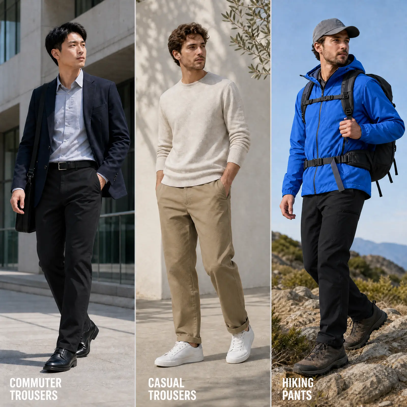 YA2143-1 garment directions for commuter trousers, casual trousers and hiking pants