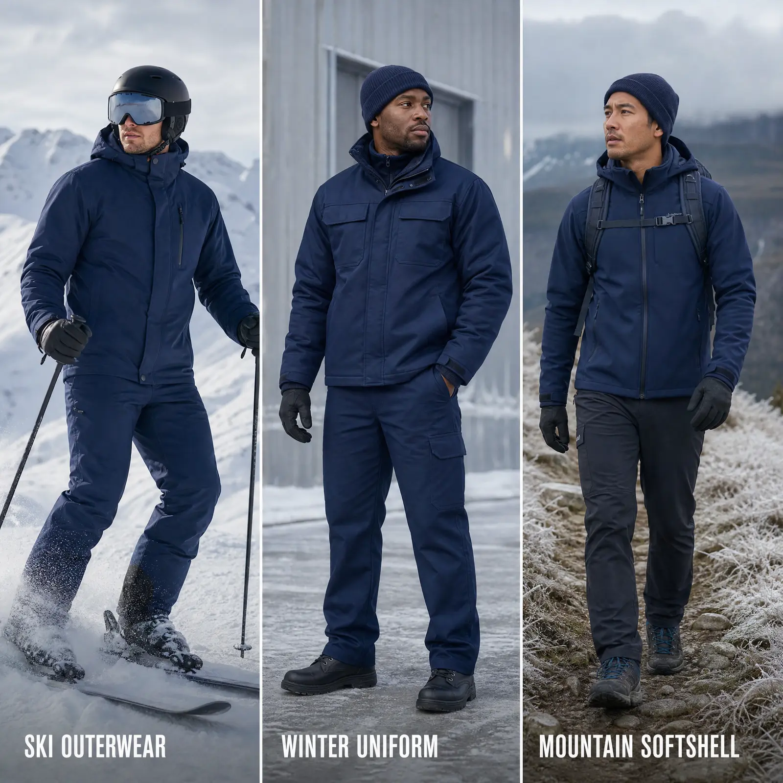 YA6009 applications for ski outerwear, winter uniforms and mountain softshell jackets